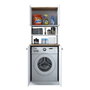 Hanah Home Armario para Lavadora KD102 - 2160 - Nogal, Organizador Funcional para Lavadero